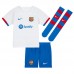 Billiga Barcelona Ferran Torres #7 Barnkläder Borta fotbollskläder till baby 2023-24 Kortärmad (+ Korta byxor)